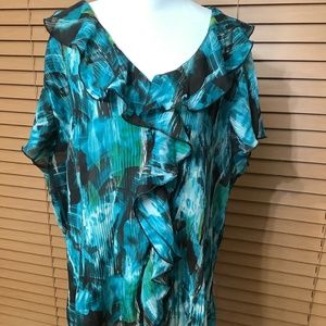 Cato front ruffles blouse